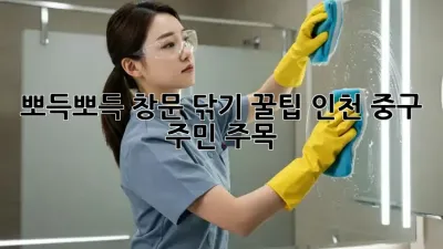 ✨ 뽀득뽀득 창문 닦기 꿀팁! 인천 중구 주민 주목 🏡