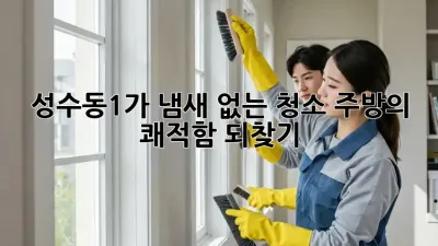 성수동1가 냄새 없는 청소: 주방의 쾌적함 되찾기