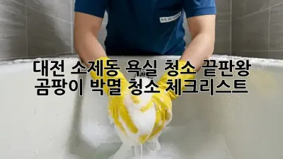 대전 소제동🏡 욕실 청소 끝판왕✨ 곰팡이 박멸 청소 체크리스트